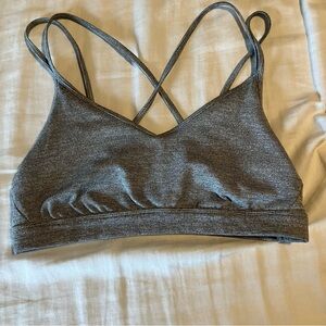 Old Navy Gray Sports Bra with Criss-Cross Straps